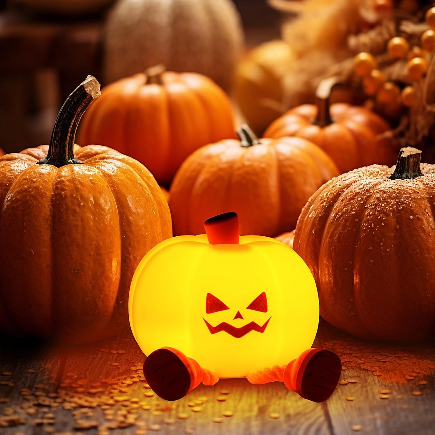 🎃 Halloween pumpkin night light! Cute and soothing✨